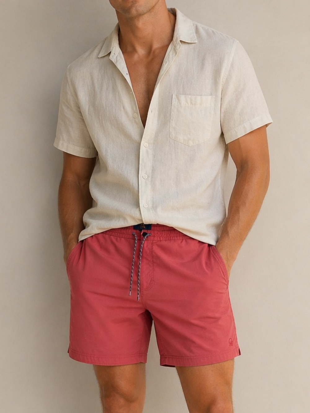 EVEN TIDE Men's DRAWSTRING Casual Shorts SZ 35